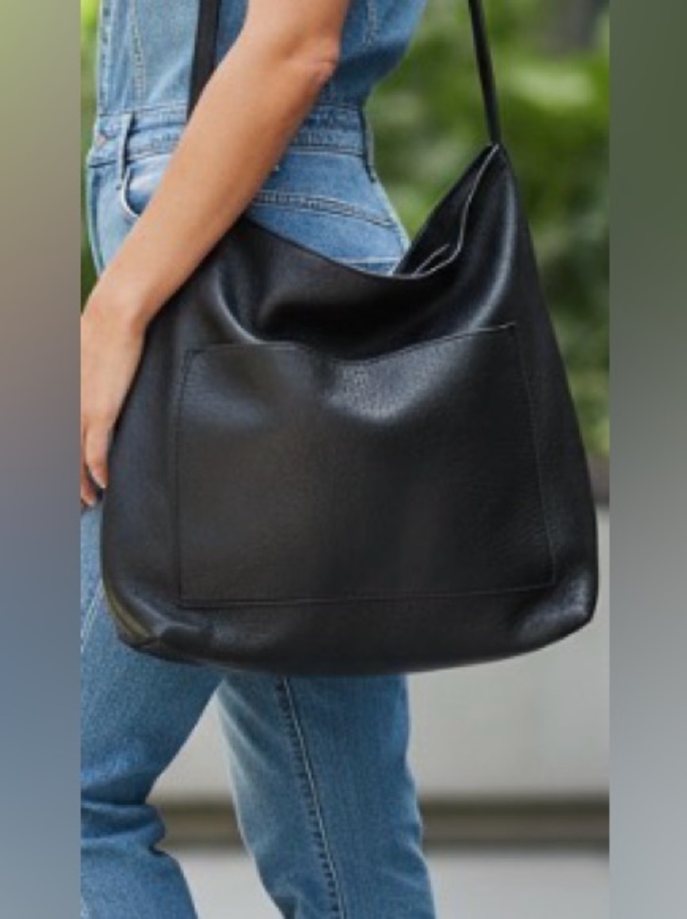 Antik Kraft Black Vegan Leather Ophelia Hobo Bag with Wristlet Classic Staple